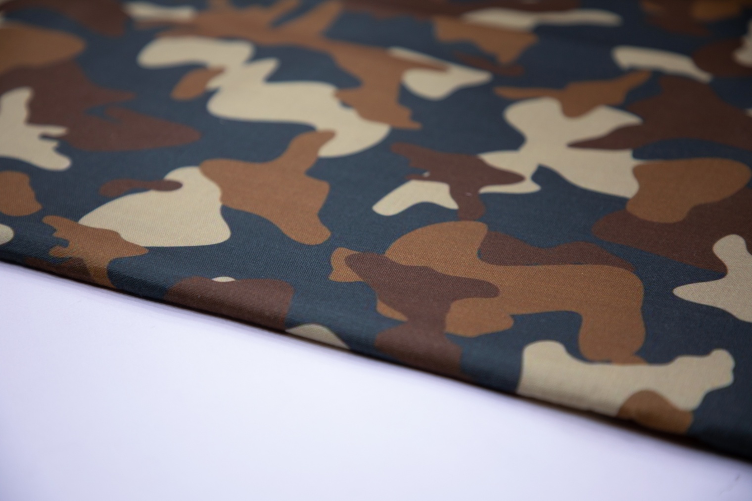 Military Green Color Cotton Flex Digital Print Fabric - 4657