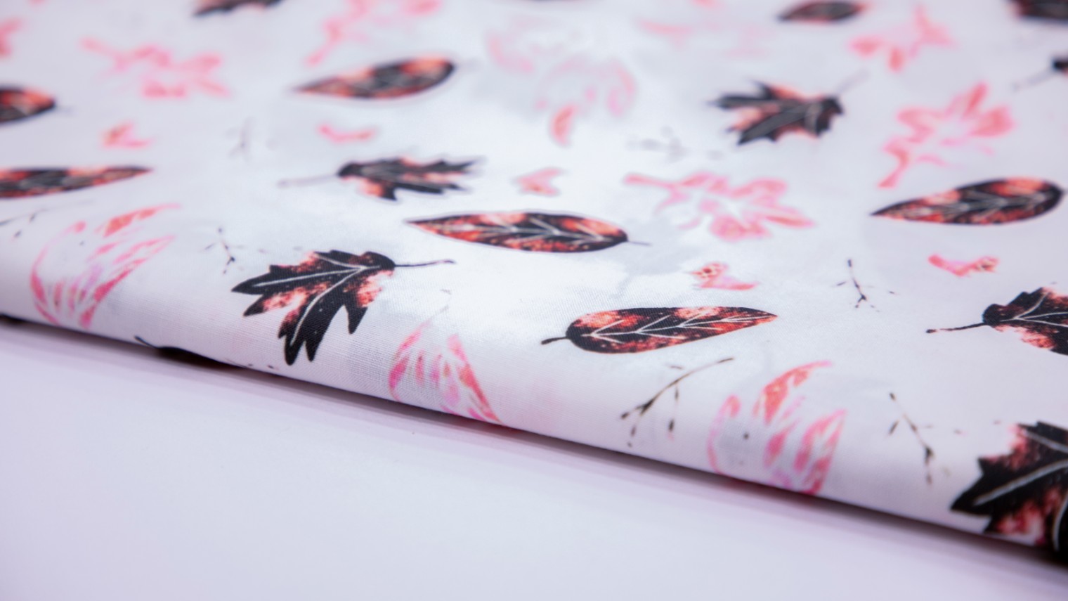 Rabbit White Color Cotton Flex Calico Motif Digital Print Fabric - 4675