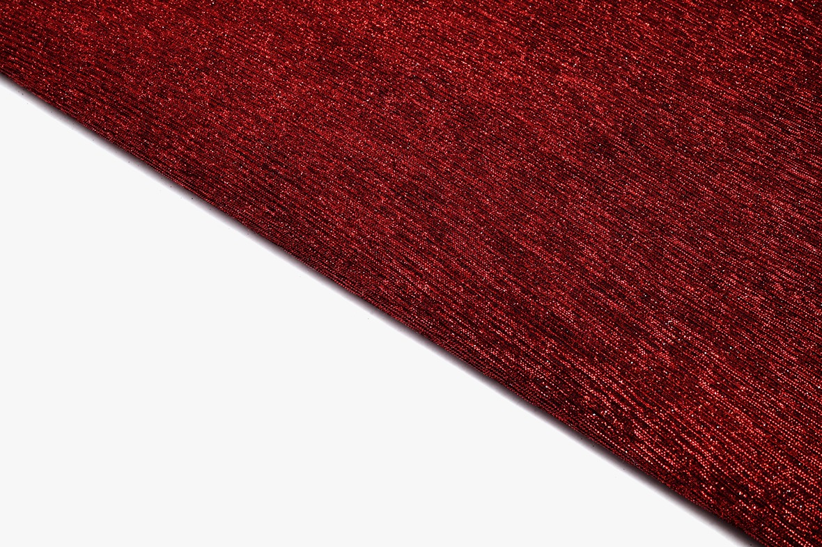 BOLD RED COLOR GEORGETTE SHIMAR GLITTER CRUSHED FABRIC 10181