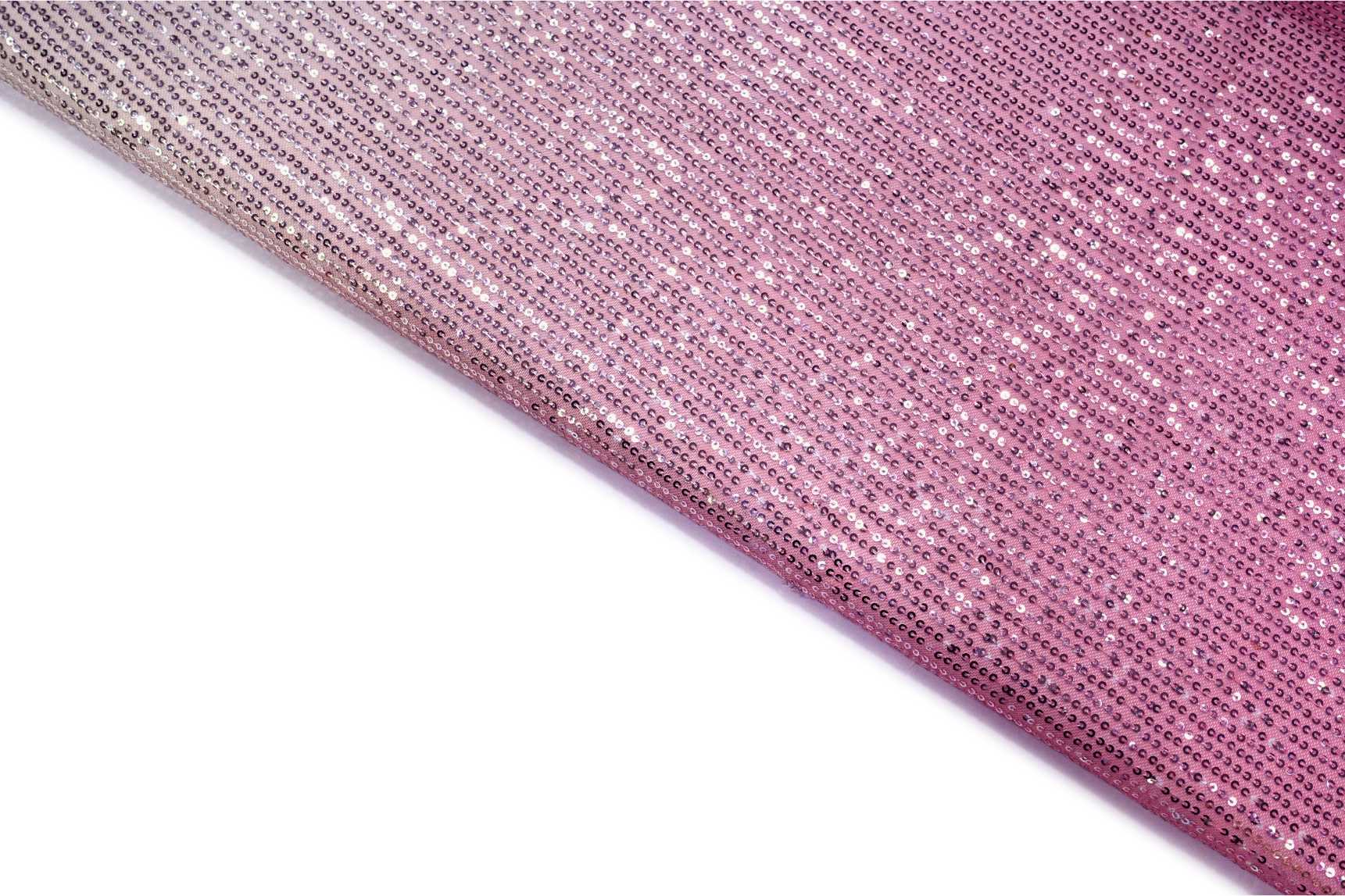 BABY PINK & CREAM COLOR OMRAY MERGING WITH SEQUINS LINE PATTERN EMBROIDERY WORK FABRIC  11208